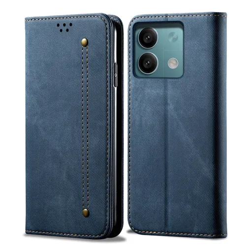 DENIM Peňaženkový kryt pre Xiaomi Redmi Note 13 modrý