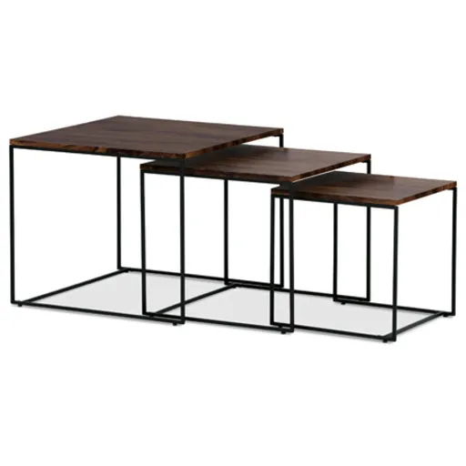 Konferenčný stolík Autronic 60x51 cm hnedý MDF lesk AF-3008 WAL