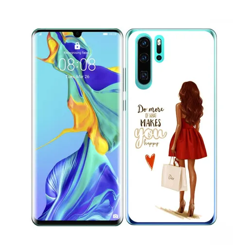 PROTEMIO MY ART Ochranný obal Huawei P30 Pro RED DRESS (137)