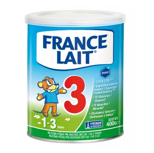 FRANCE LAIT 3 Mliečna výživa pre rastúce deti od 1 do 3 rokov 400 g