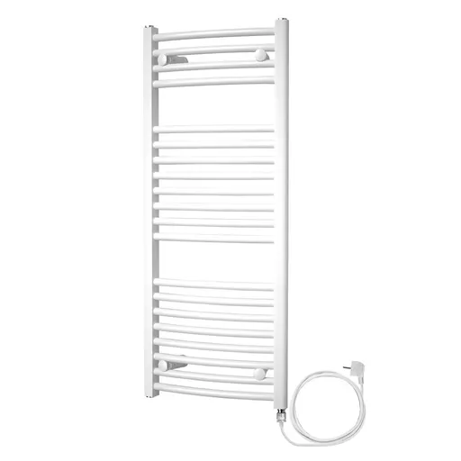 Mereo Vykurovací rebrík oblý 450x1330 mm, biely, elektrický MT32E