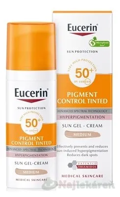 Eucerin SUN PIGMENT CONTROL tónovaný  SPF50+ Medium 50ml