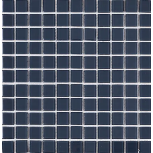 Sklenená mozaika Premium Mosaic tmavě šedá 30x30 cm lesk MOS25DGY