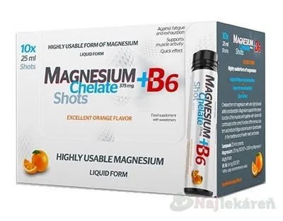 Salutem Pharma MAGNESIUM Chelate + B6 orange SALUTEM 10 x 25 ml