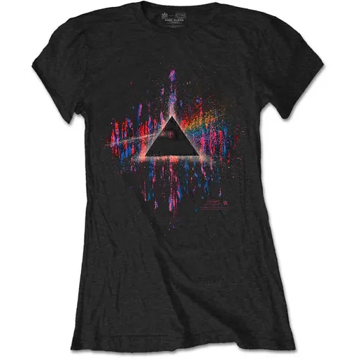 Pink Floyd tričko Dark Side of the Moon Pink Splatter Čierna XXL