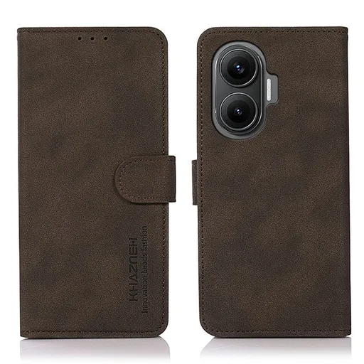 KHAZNEH MATTE Zaklápacie puzdro pre Xiaomi Poco F7 hnedé