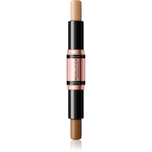 Makeup Revolution Fast Base obojstranná kontúrovacia tyčinka odtieň Medium 2x4.3 g