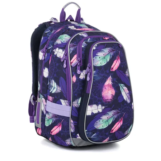 Školská taška Fialové pierka Topgal LYNN 26008