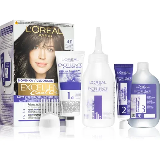 L’Oréal Paris Excellence Cool Creme farba na vlasy odtieň 4.11 Ultra Ash Brown 1 ks