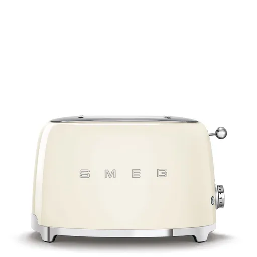 Smeg TSF01CREU sendvičovač / hriankovač, 2 toasty, 6 úrovní opekania, zásuvka na omrvinky, štýl. 50. rokov, krémový