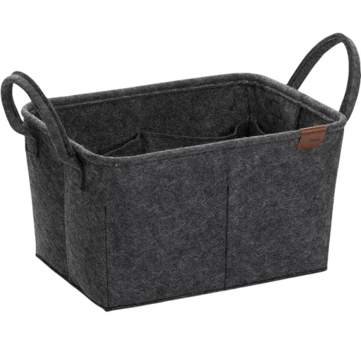 Kela Úložný kôš s ušami Fay, 35 x 25 cm, tm. sivá
