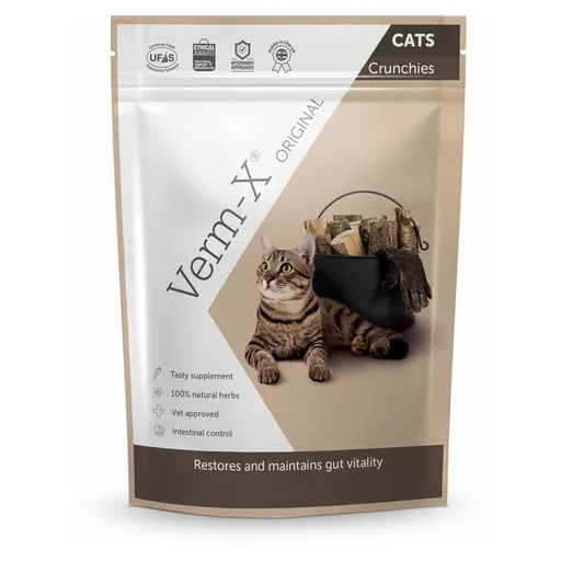 VERM-X Prírodné granule proti črevným parazitom pre mačky 120 g