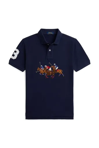 Detská bavlnená polokošeľa Polo Ralph Lauren