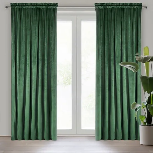 ArtFir Záves ROSA P | tmavozelená 140 x 270 cm