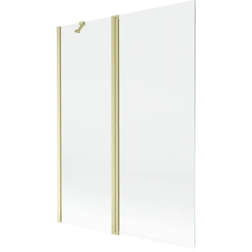 MEXEN - MIST vaňová zástena 130x150 cm 6mm f+s, zlatá kartáčovaná, číra 8A9-130-011-55-00