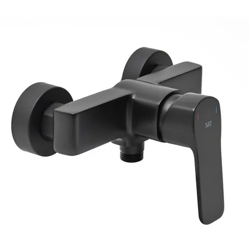 Sprchová batéria SAT Cube Way bez sprchového setu 150 mm čierna matná CU268C