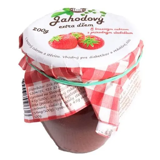 NAJTELO zdravý jahodový džem s brezovým cukrom a stéviou 200 g