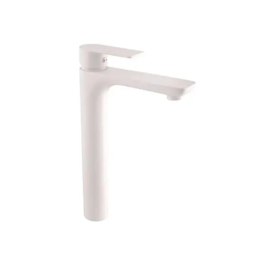 RAV SLEZÁK Vltava vysoká umývadlová batéria bez výpuste biela matná VT430.0BMAT