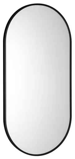 SAPHO - AROWANA oválne zrkadlo v ráme 45x90cm, čierna mat AWB4590