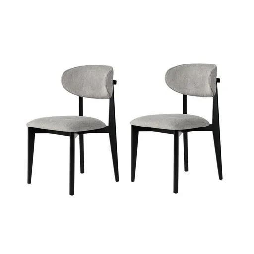Súprava jedálenských stoličiek Lionte Grey and Black, 2 ks