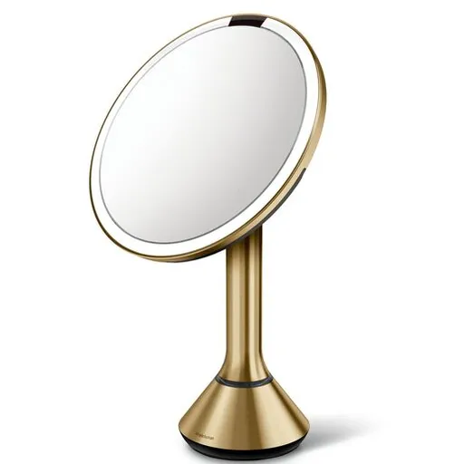 Kozmetické zrkadlo Simplehuman Sensor Touch DUAL LED osvetlenie mosadz nerez SHST3061