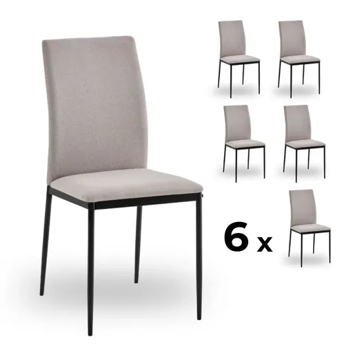 Elvisia Jedálenské stoličky TILDA | hnedá 6 kusov