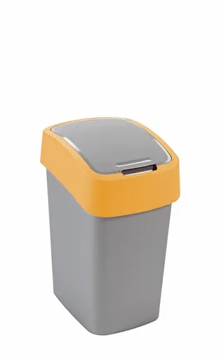 CURVER Odpadkový kôš FLIP BIN 9l | strieborná / žltá