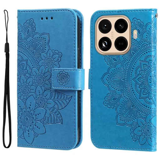 ART MANDALA Peňaženkový obal s remienkom pre Xiaomi 15T Pro modrý