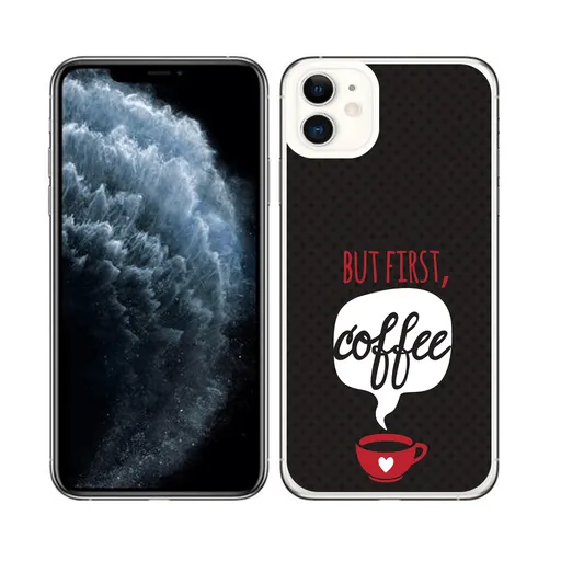 PROTEMIO MY ART Ochranný obal Apple iPhone 11 COFFEE (056)