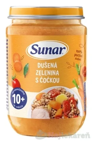 Sunar Dusená zelenina so šošovicou 10+ 190 g