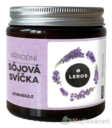 LEROS PRÍRODNÁ SÓJOVA SVIEČKA LEVANDUĽA vonná sviečka s vôňou levandule 120ml