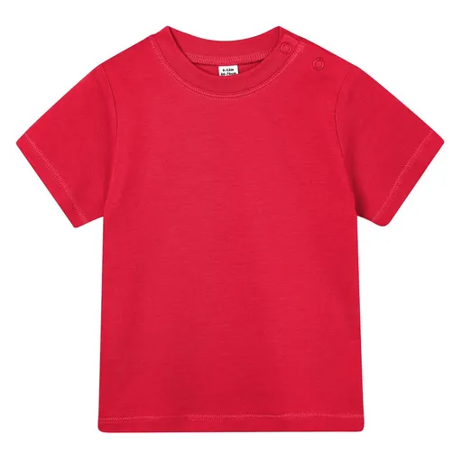 Babybugz Jednofarebné dojčenské tričko - Červená | 12-18 mesiacov
