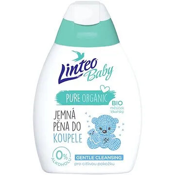 LINTEO BABY Pena do kúpeľa s BIO nechtíkom lekárskym 250 ml (8594158373601)