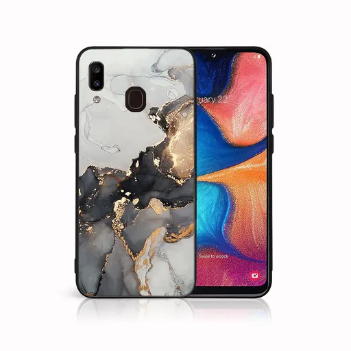 MY ART Ochranný obal pre Samsung Galaxy A20e GREY MARBLE (140)