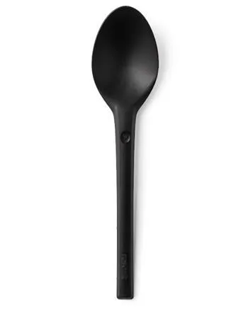 REFORK - Lyžica z prírodného materiálu, black, 25ks