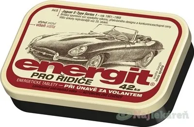 Energit Pro řidiče Višeň energetické tabliety při únavě za volantem 42 tabliet