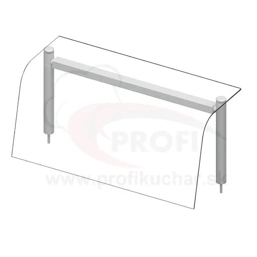 Nadstavba so sklenenou policou – LED osvetlenie – 4x GN1/1