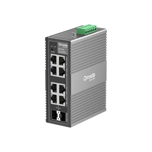 TP-Link OMADA priemyselný switch IES208G (6xGbE, 2xGbE/SFPcombo, DIN, IP40, fanless)