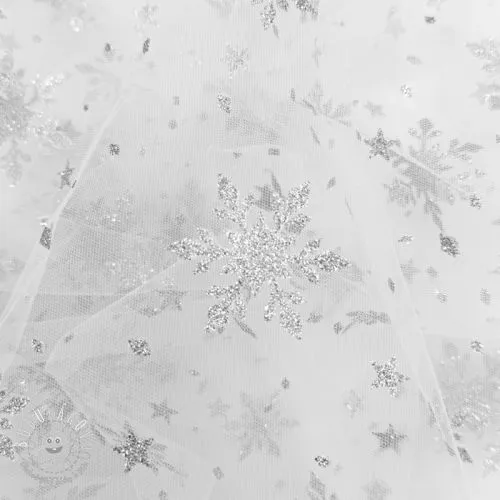 Tyl na TUTU Crystal white