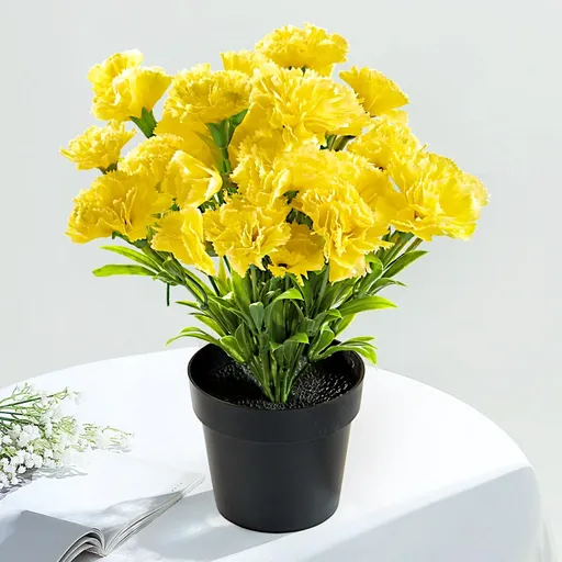 Die moderne Hausfrau Umělá květina Karafiát, žlutý