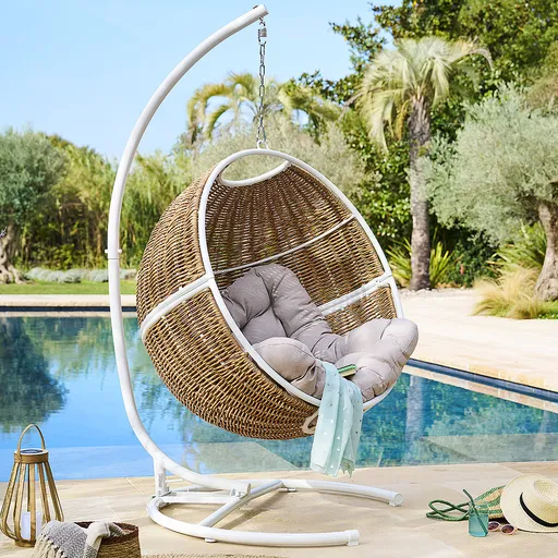 DEOKORK Ratanová závesná hojdačka VENEZIA