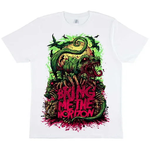 Bring me the horizon tričko Dinosaur Biela L