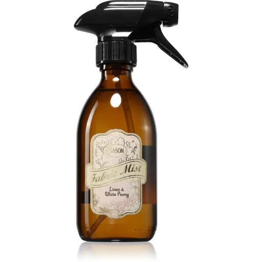 Sabon Linen & White Peony osviežovač textílií 300 ml