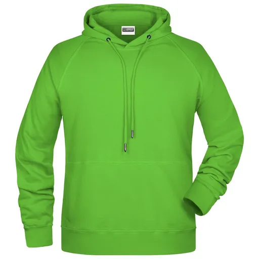 James & Nicholson (Daiber) Pánska mikina s kapucňou z biobavlny 8024 - Limetkovo zelená | XL