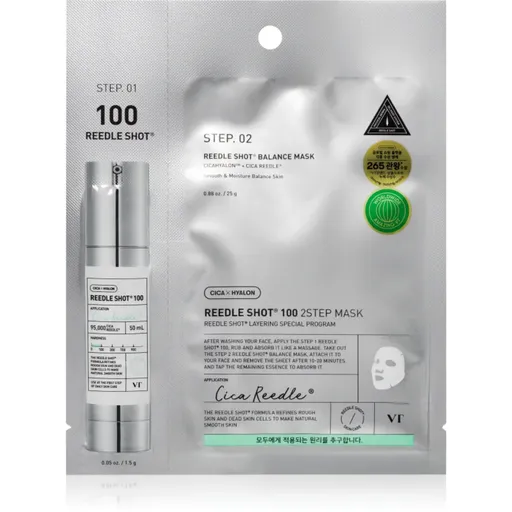 VT Cosmetics Reedle Shot 100 2-Step Mask intenzívna obnovujúca maska na dvojfázové ošetrenie pleti 26.5 g