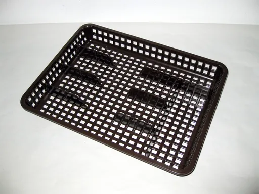 ALFA PLASTIK - Príborník široký dierkovaný, hnedý, umelá hmota, 26 x 35 x 5cm