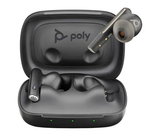 Poly Voyager Free 60 MS Teams bluetooth headset, BT700 USB-C adaptér, nabíjacie púzdro, čierna