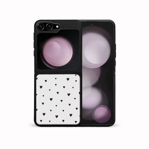 MY ART Ochranný kryt pre Samsung Galaxy Z Flip7 FE 5G / Flip6 5G BLACK HEARTS (167)