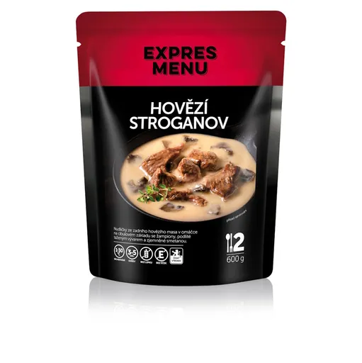 EXPRES MENU Hovädzí Stroganoff bez lepku 2 porcie