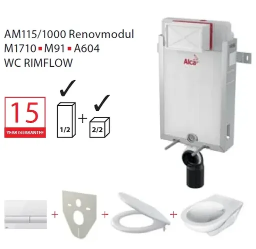 Alcadrain 1 - Alcadrain set AlcadrainRIM 5v1 AM115/1000,M1710,M91/A604/WCRIM/P169 zAM115SET5v1III